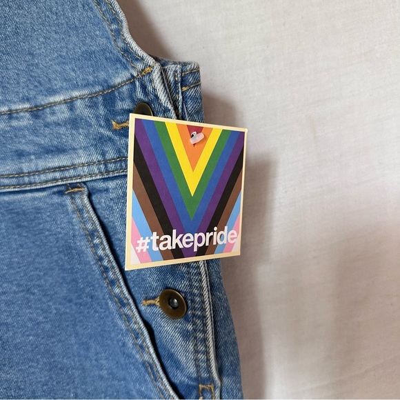NWT Target Pride Queen Rainbow Overalls M - Picture 5 of 8